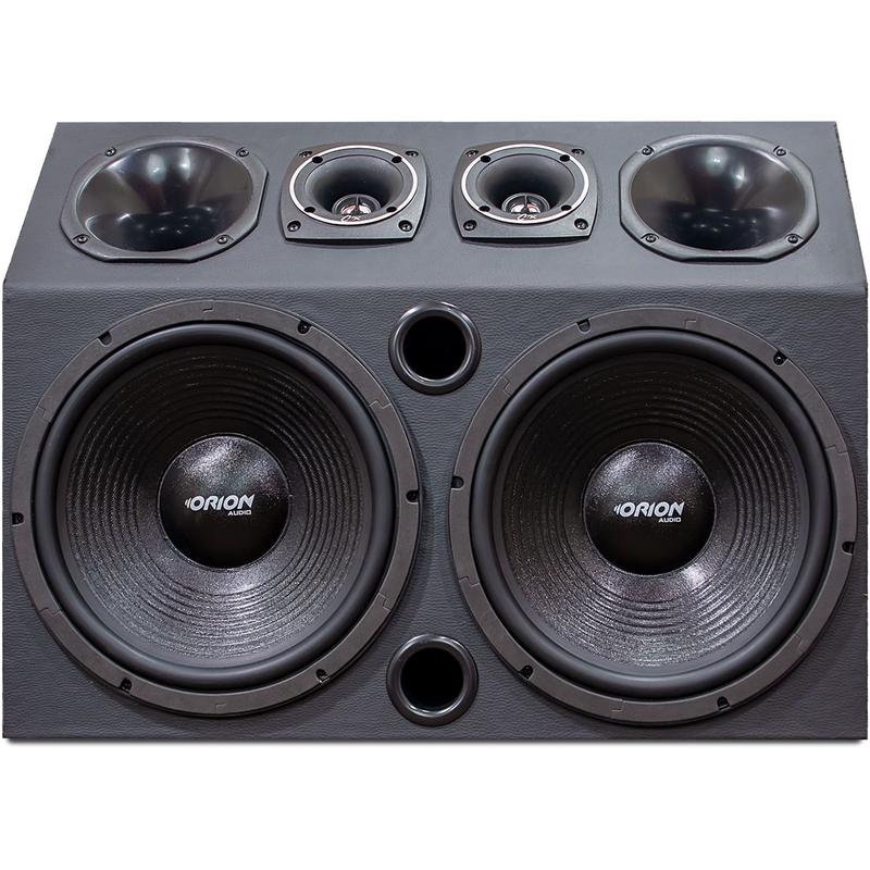 Caixa Trio Dupla Dutada Falante 12 + 2 Cornetas 2 Tweeters